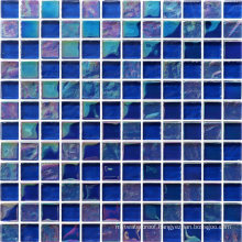 Mixed Sky Blue Color China Crystal Glass Mosaic for Swimming Pool Tile